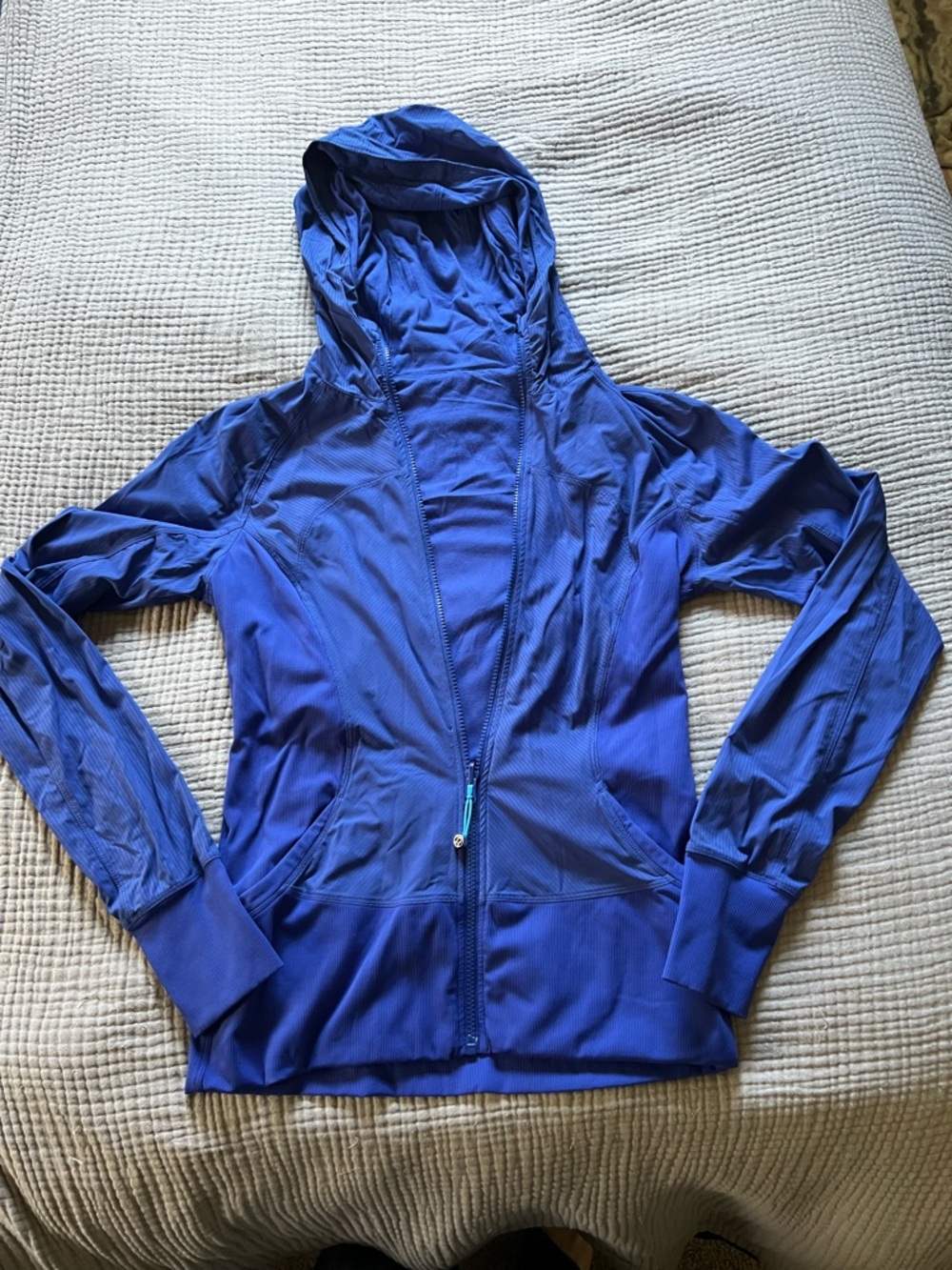lululemon athletica Royal Blue‎ Hooded Zip Reversible Lightweight Jacket
